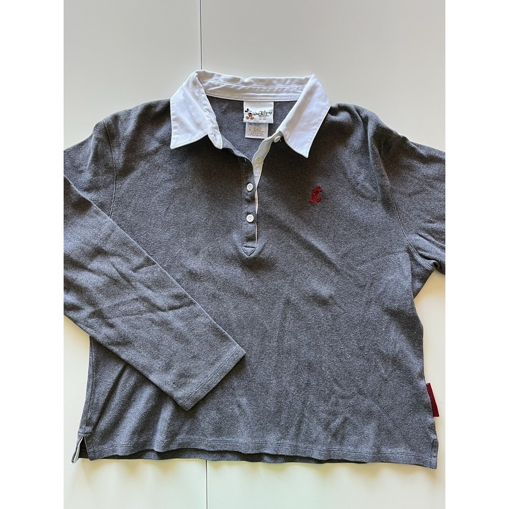 Women's Walt Disney‎ World Long Sleeve Polo - Grey - XL